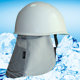 メットカバー・アイスイン,後頭部を水の気化熱と氷で冷やすヘルメット用カバー